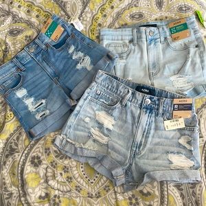 3 Brand New Aero Jean shorts